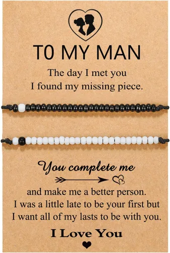 Vista 9 de UNGENT THEM Pinky Promise - Pulsera a juego para parejas, alma gemela, hombre, relación a distancia, regalos para mujeres, hombres, él, ella