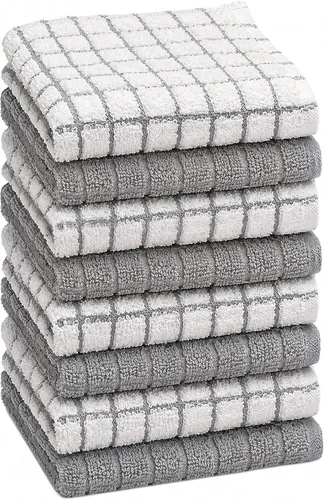 Vista 22 de Bumble - Toallas de cocina y paños de cocina (8 unidades) Toallas de cocina 100% algodón 12 x 12 pulgadas 405 GSM Trapos suaves, altamente