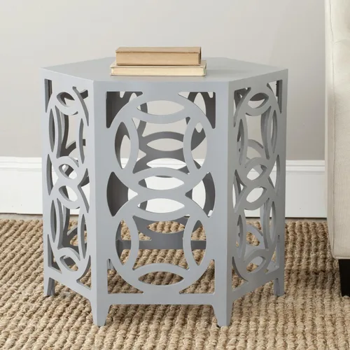 Vista 4 de Safavieh American Homes Collection Natanya Pearl Taupe - Mesa auxiliar
