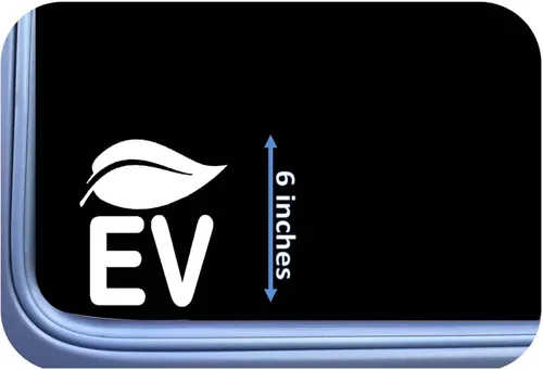 Vista 3 de Pegatina Ev Hoja TP 946 6" vehículo eléctrico coche híbrido