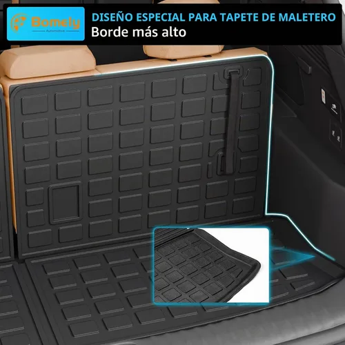 Vista 9 de Bomely - Juego de alfombrillas para Toyota Highlander 7 asientos 2014-2019 Compatible con Highlander 2014-2019
