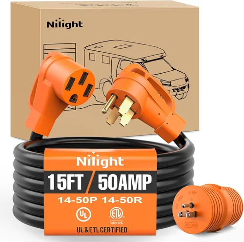 Vista 84 de Nilight Cable de Extensión para Secadora EV de 15 Pies 3 Clavijas 30 Amperios NEMA 10-30P 10-30R Cable de Extensiones Antiguas Servicio Pesado Cable