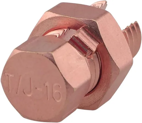 Vista 4 de 4 piezas de conector de perno dividido de cobre Abrazaderas de conexión a tierra Conector de perno dividido de resistencia superior para completar