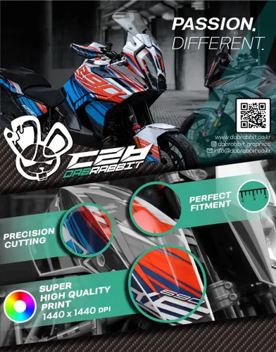 Vista 4 de Nuevo Kit gráfico para DUCATI Multistrada V4 S Full Graphic kit (RL-B) (GLOSSY)
