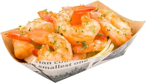 Vista 17 de Restaurantware Bio Tek - Botes de comida de 2 onzas, 50 bandejas de papel desechables para alimentos, de papel negro, resistentes a la grasa
