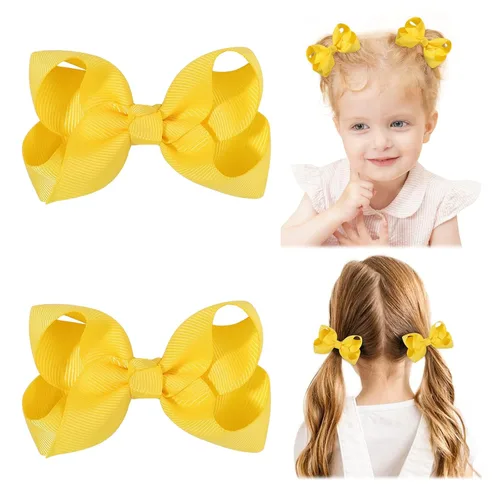 Vista 18 de YHXX YLEN Pinzas para el cabello para niñas, 2 unidades Cuadros con purpurina de 3 pulgadas