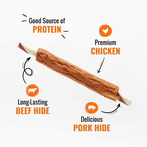 Vista 3 de Good 'n' Fun Masticables de Costillas de Triple Sabor para Todos los Perros, 12 Onzas, Consiente a tu Perro con Masticables de Larga Duración Hechos