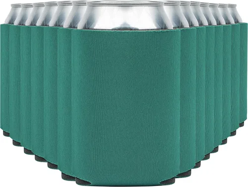 Vista 17 de Fundas enfriadoras de latas de cerveza en blanco (paquete de 14) fundas enfriadoras de latas de cerveza con aislamiento suave - Fundas negras lisas