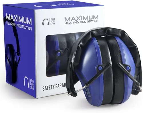 Vista 13 de Pro For Sho 34dB NRR - Orejeras de protección auditiva, NRR más alta en diseño compacto, protección auditiva para disparar, cortar y trabajar