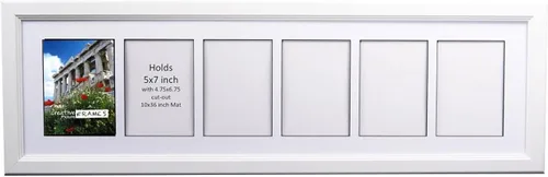 Vista 34 de Creative Picture Frames Marco de Fotos Negro con 2 Aberturas de Vidrio que Contiene Fotografías de 5 por 7 Pulgadas con Paspartú Negro de 10X12