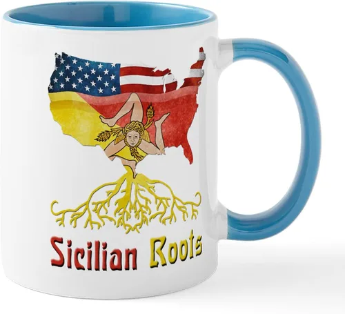 Vista 59 de CafePress Sicilia Mug - Taza de café de cerámica (11.0 fl oz)