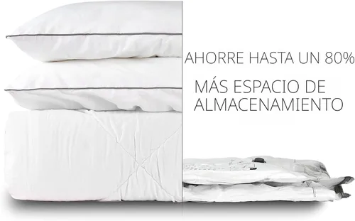 Vista 2 de Bolsas de almacenamiento al vacío SpaceAid, bolsas compresoras selladoras de ahorro de espacio para edredones, cobijas, almohadas, ropa de cama