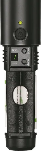 Vista 5 de Sistema de micrófono inalámbrico Shure BLX24/PG58 - Vida de batería de 14 horas, rango de 300 pies, UHF Incluye micrófono vocal de mano PG58