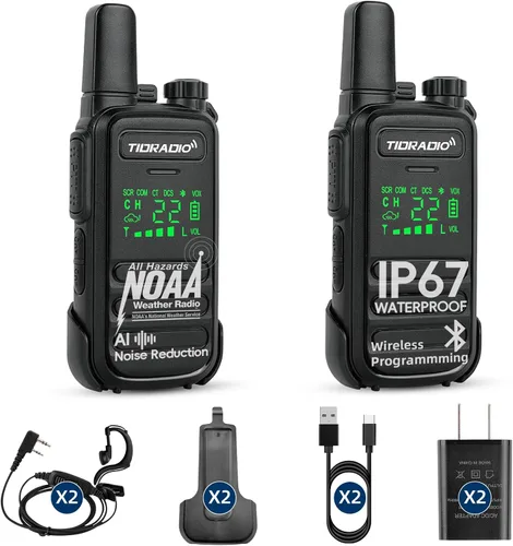 Vista 13 de TIDRADIO TD-M11 Plus Walkie Talkies Long Range,Waterproof/Dustproof,AI Noise Reduction,Web/APP Bluetooth Programming,NOAA,VOX,22CH,for