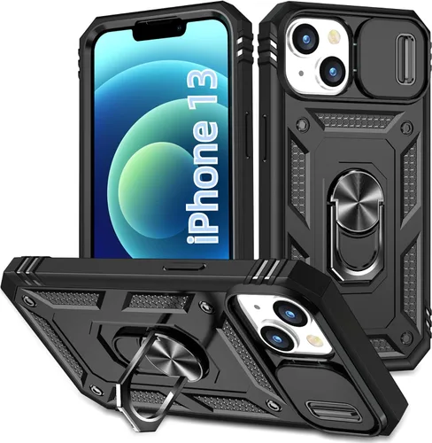 Vista 10 de Korecase Diseño para iPhone 12 Pro Max Kickstand Funda con cubierta de cámara de grado militar Caída de doble capa de cuerpo completo Protección a
