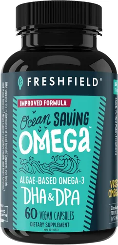 Vista 15 de Freshfield Suplemento vegano Omega 3, aceite de algas a base de plantas DHA
