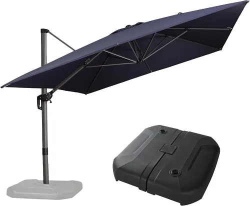 Vista 632 de PURPLE LEAF Paraguas al aire libre con base 8' x 8' protección solar verde Manzana Verde (Apple Green)