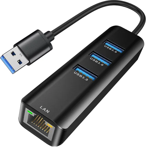 Vista 9 de Adaptador USB a Ethernet, ABLEWE Adaptador de Red USB 3.0/USB C a RJ45 Gigabit LAN (1000Mbps), Compatible con MacBook/Pro/Air, iPhone 15/16 Pro/Max