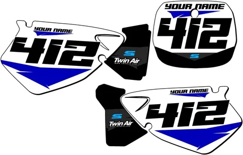 Vista 5 de 1993-1995 YZ 125 SG64 Custom MX Number Plates Senge Graphics Kit Compatible con Yamaha