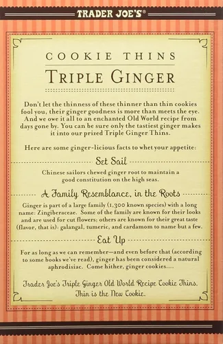 Vista 4 de Trader Joe's Cookie Thins Triple Jengibre, (paquete de 2)