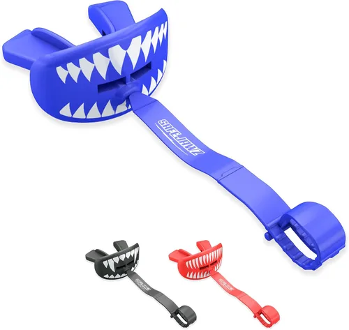 Vista 7 de SAFEJAWZ Protector de labios deportivo, protector bucal de fútbol con correa desmontable, protector de labios transpirable para adultos y jóvenes