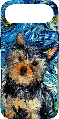 Vista 27 de iPhone 16 Yorkshire terrier Starry Night Cute Yorkie Dog Art por Aja Case