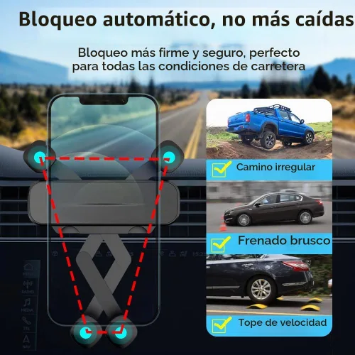 Vista 4 de Soporte de teléfono de coche para Mazda 3 2019 2020 2021 2022 2023 2024 2025 2026 Mazda 3 Accesorios de automóvil, decoración interior, soporte