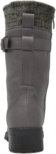 Vista 7 de DREAM PAIRS Botas militares de invierno con cordones a media pantorrilla para mujer