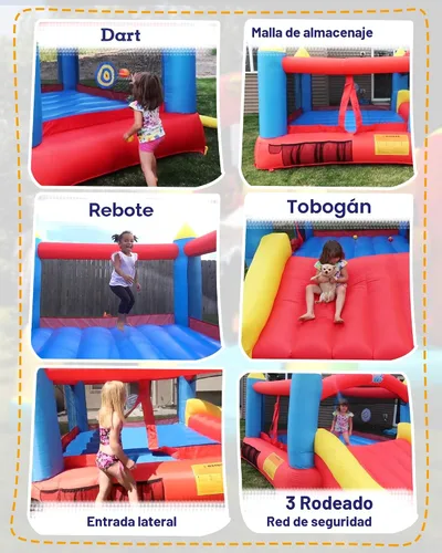 Vista 3 de Action Air Casa inflable para saltar para niños, Rojo