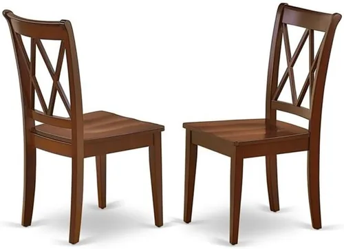 Vista 4 de Atlin Designs Juego de mesa de comedor de madera de 9 piezas en caoba