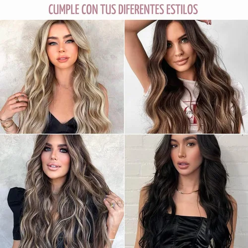 Vista 6 de Extensiones de cabello humano real con clip, extensiones de cabello humano real sin costuras, extensiones de cabello humano real de 16 pulgadas