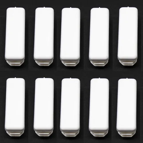 Vista 13 de Tapa rectangular blanca de plástico de 1/2 x 1-1/2 pulgadas, tapón de acabado, tapa de extremo de tubo de tubo, universal para silla duradera (2)