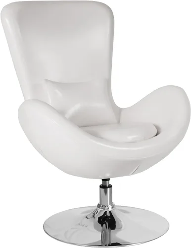Vista 16 de Flash Furniture Egg Series Grey LeatherSoft Silla de recepción lateral Gris Leathersoft