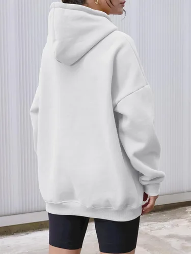 Vista 4 de AUTOMET Sudaderas con capucha de gran tamaño para mujer, sudaderas de forro polar con capucha 2024, ropa de otoño, trajes de moda, suéter de invierno