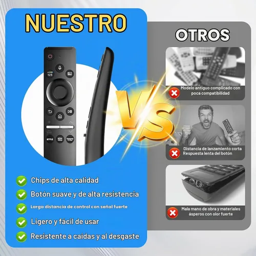 Vista 8 de Control remoto por voz para Samsung Smart TV, control remoto universal, compatible con todos para Samsung TV, LED, QLED, UHD, SUHD, HDR, marco LCD