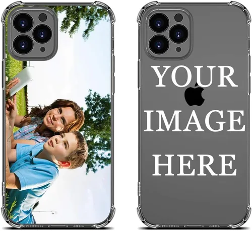 Vista 24 de Funda de teléfono con foto personalizada para iPhone 14 de 6.1 pulgadas, funda de TPU suave personalizada con absorción de golpes para iPhone 14