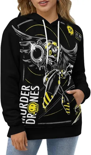 Vista 5 de Murder Drones Sudaderas con capucha para hombres y mujeres, sudadera de manga larga