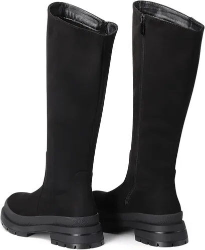 Vista 5 de DREAM PAIRS Botas altas hasta la rodilla para mujer, cómodas botas de suela con cremallera lateral para mujer