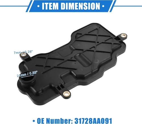 Vista 6 de Filtro de transmisión automática compatible con Subaru Forester 2.5L 2009-2013, filtro de transmisión de motor negro de plástico duradero