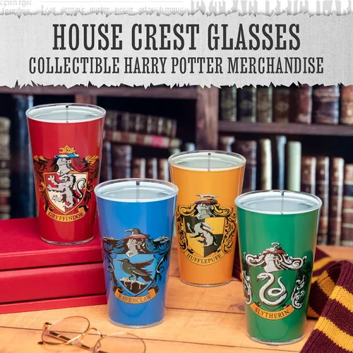Vista 2 de Paladone Harry Potter Hogwarts House Crest - Juego de 4 vasos - Producto