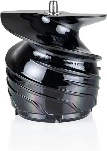 Vista 5 de Sana 848 Exprimidor vertical fácil de limpiar, baja velocidad, 43 RPM, silencioso, zanahorias, apio, hierba de trigo (negro mate)