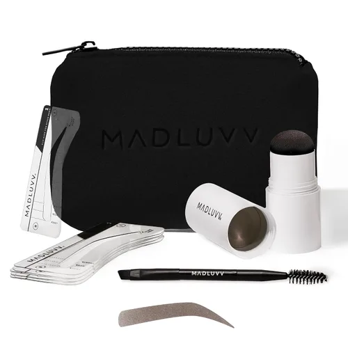 Vista 16 de MADLUVV Kit de Sello para Cejas con Plantillas de Cejas – Fácil Moldeador de Cejas para Cejas de Aspecto Natural – Popular Kit de Plantillas de 0.5