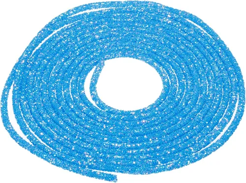 Vista 74 de MECCANIXITY Cuerda de lentejuelas con purpurina de 2.5 yardas, 6mm, 0.24 pulgadas, cuerda de tubo de lentejuelas con diamantes de imitación