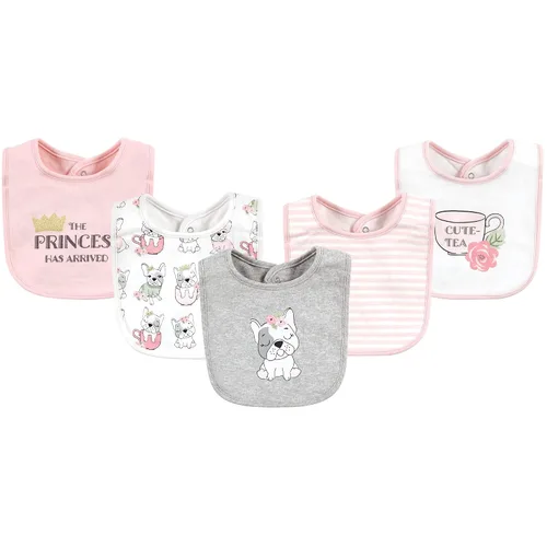 Vista 24 de Hudson Baby Baberos unisex de algodón para bebé, nube rosa, talla única (paquete de 2)