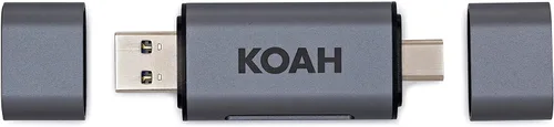 Vista 4 de Koah Pro 2-en-1 aluminio Shell OTG doble ranura lector de tarjetas SD