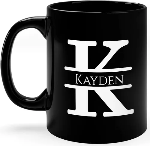 Vista 14 de Taza de café personalizada con monograma, letra inicial A personalizada para mujeres, hombres, niñas, niños, papás, mamás amigos, taza de café