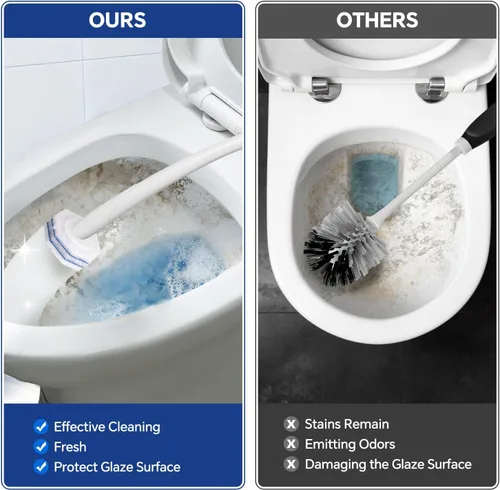Vista 7 de 30 repuestos de inodoro para cepillo de inodoro Clorox, repuestos de limpiador de cuencos desechables de 3 capas para limpieza de baño, 3 veces