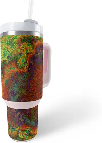Vista 5 de MightySkins Skin - Vaso de vinilo compatible con Stanley The Quencher H2.0 FlowState de 40 onzas, Rasta León, protectora, duradera y única, fácil