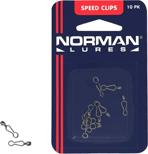 Vista 3 de Norman Clips de velocidad de señuelos para una fijación rápida y fácil de señuelos de pesca