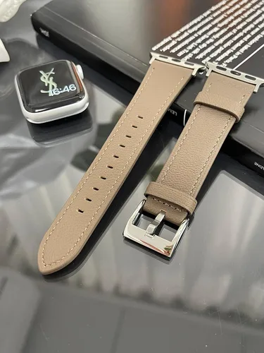 Vista 6 de Moran - Correas de cuero compatibles con Apple Watch Band 1.929 in 1.772 in 1.732 in 1.654 in 1.614 in 1.575 in 1.496 in, correa de cuero de oveja